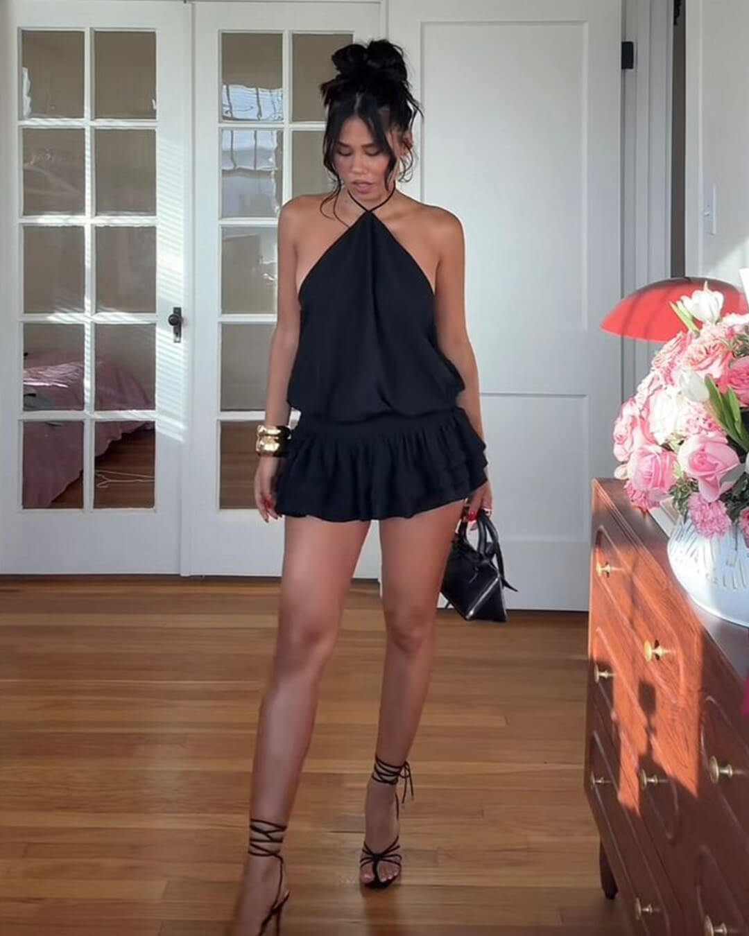 ZEYA - Senna Open-Back Halter Mini Dress