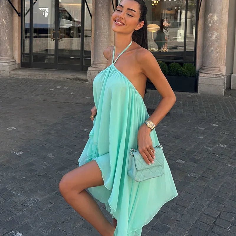 ZEYA - Smilla Flowy Halter Mini Dress