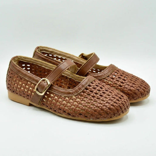 ZEYA - Sophie Woven Mesh Mary Jane Flats