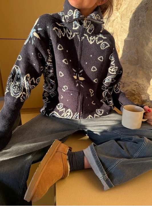 ZEYA - Stacey Paisley Knitted Cardigan