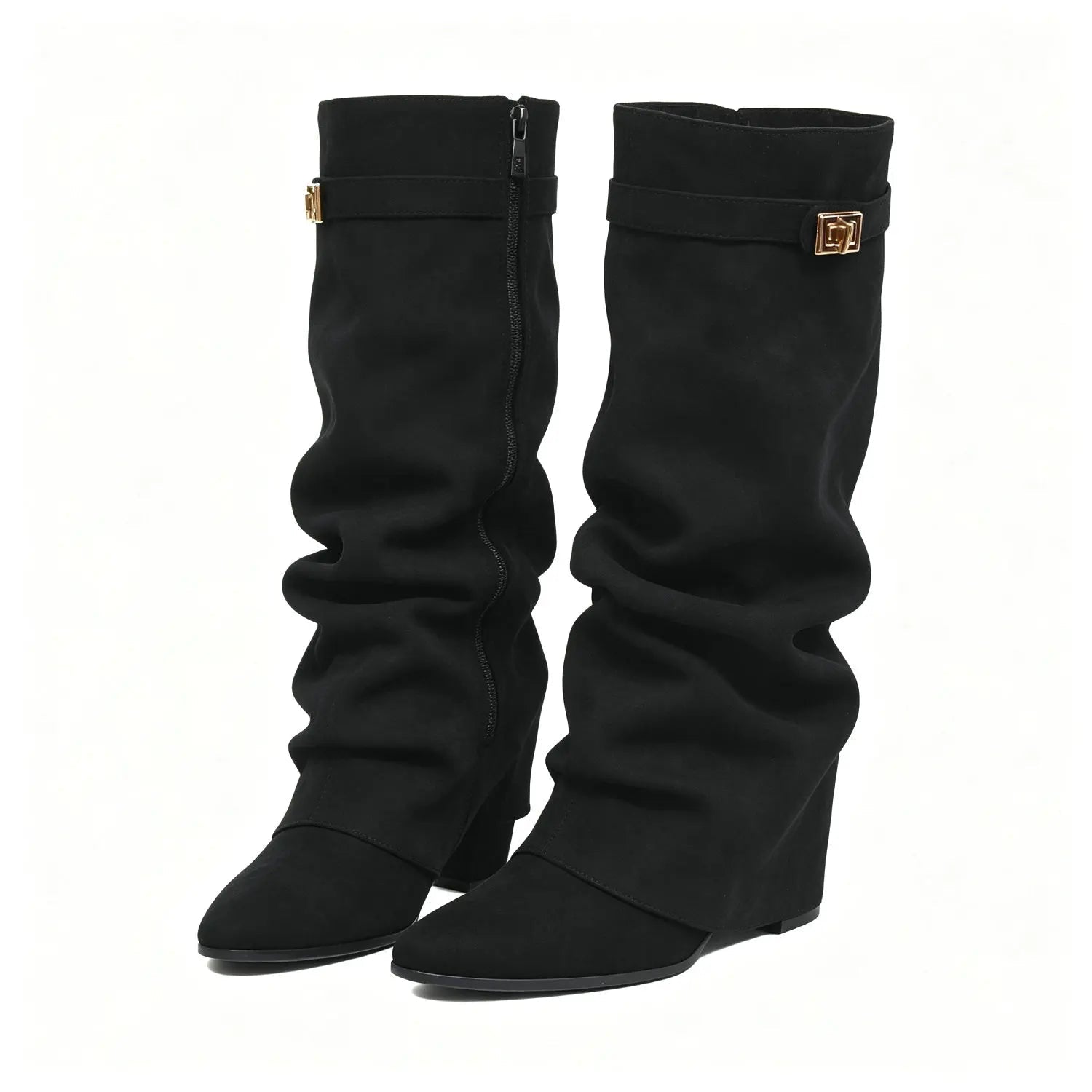 ZEYA - Teresa Slouchy Pointed Knee High Boots