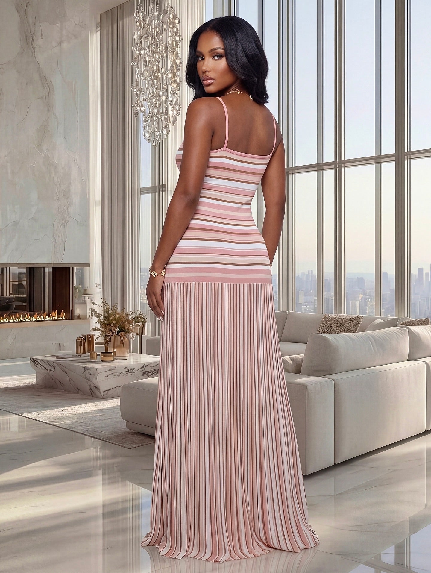ZEYA - Tessa Striped Cami Maxi Dress