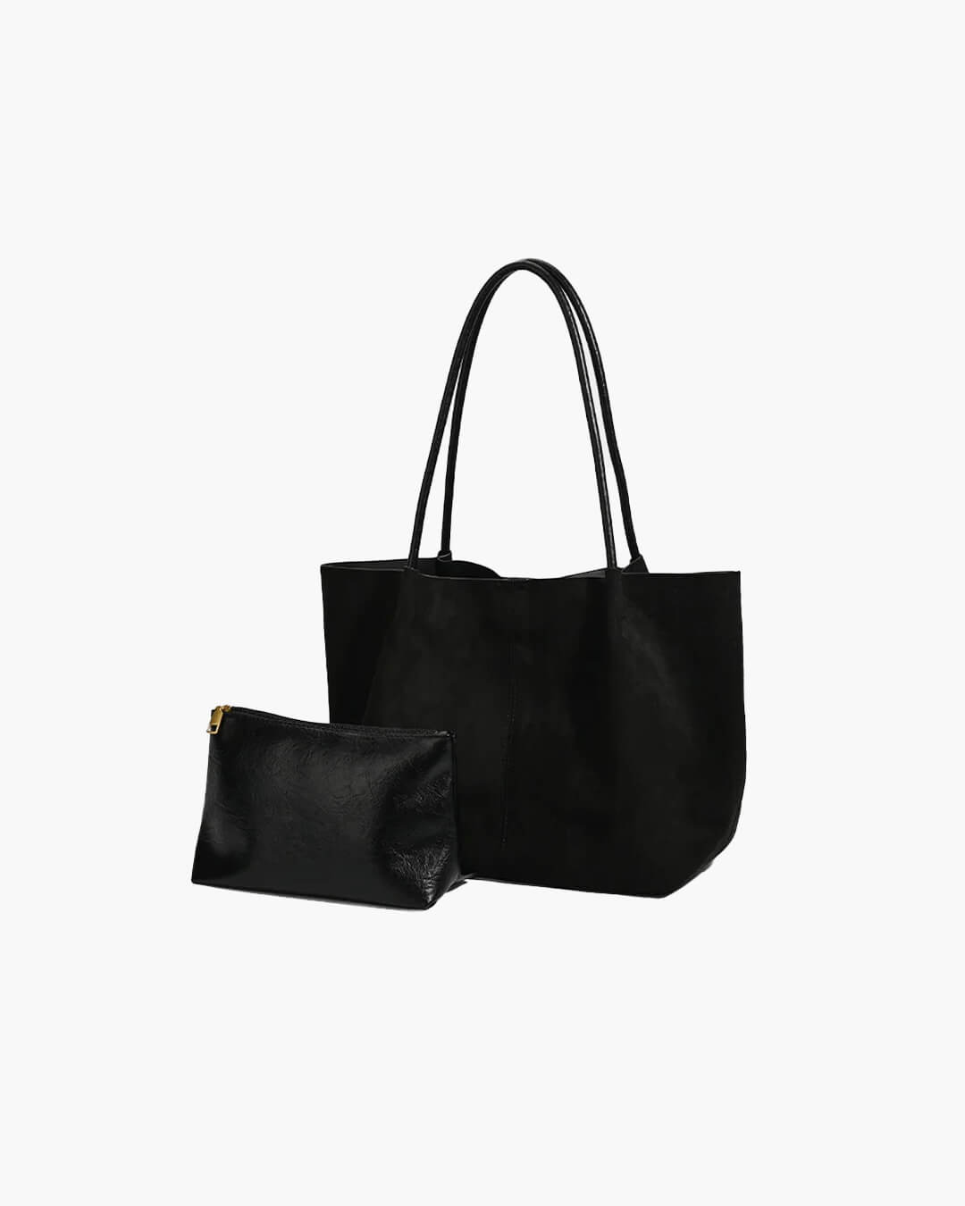 ZEYA - Tessa Suede Tote Bag with Pouch
