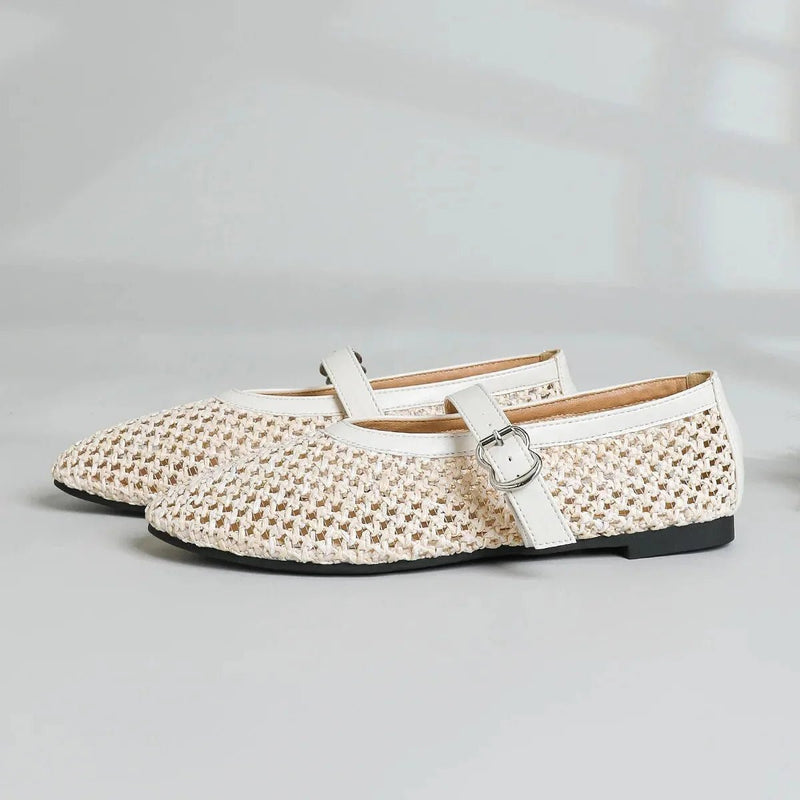 ZEYA - Veda Hollow Weave Mary Jane Flats