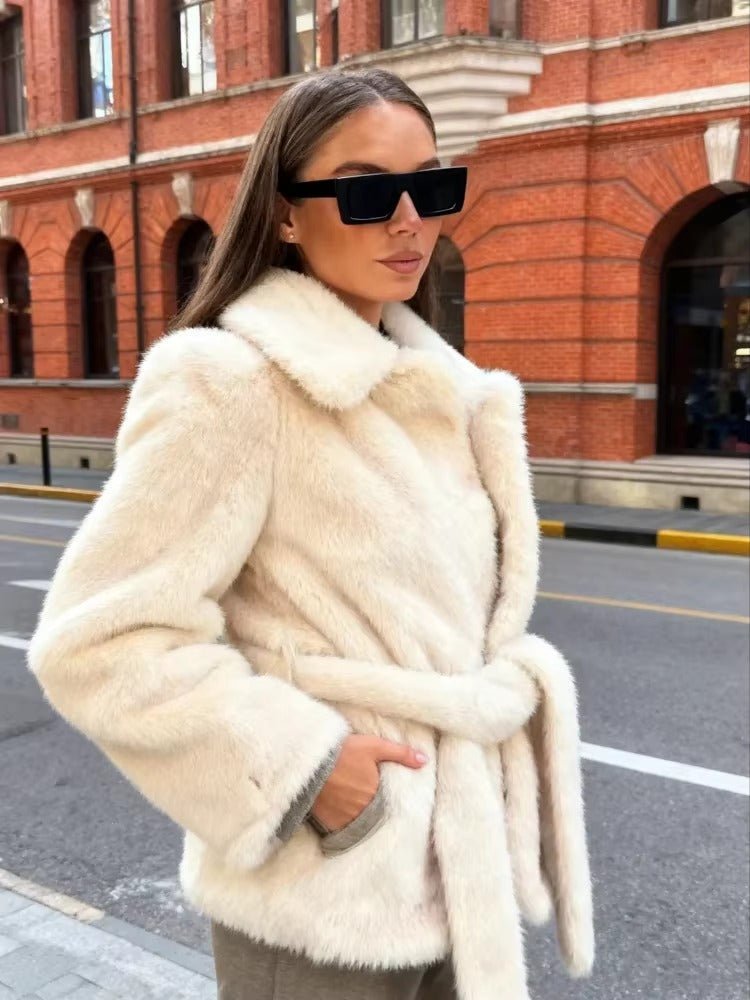 ZEYA - Veronica Belted Faux Fur Coat