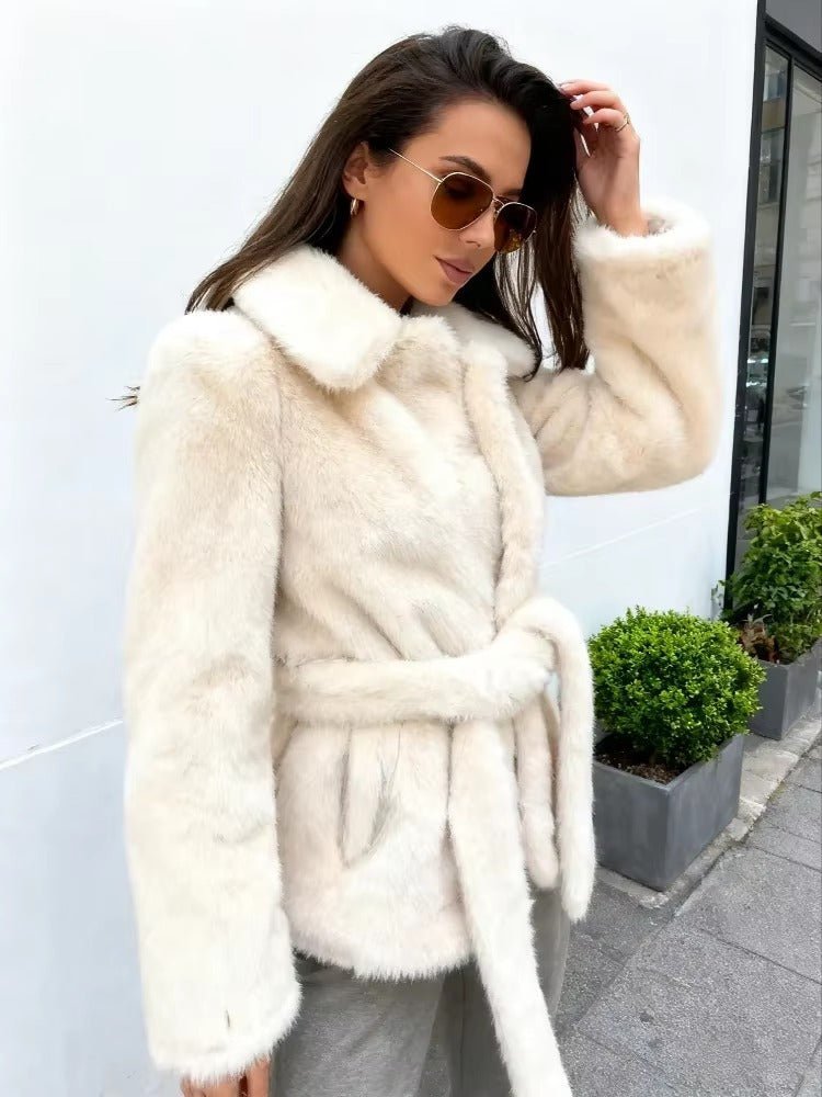 ZEYA - Veronica Belted Faux Fur Coat