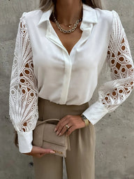 Vina Chiffon Long Sleeve Top