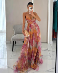 Vivien Floral Tulle Maxi Dress
