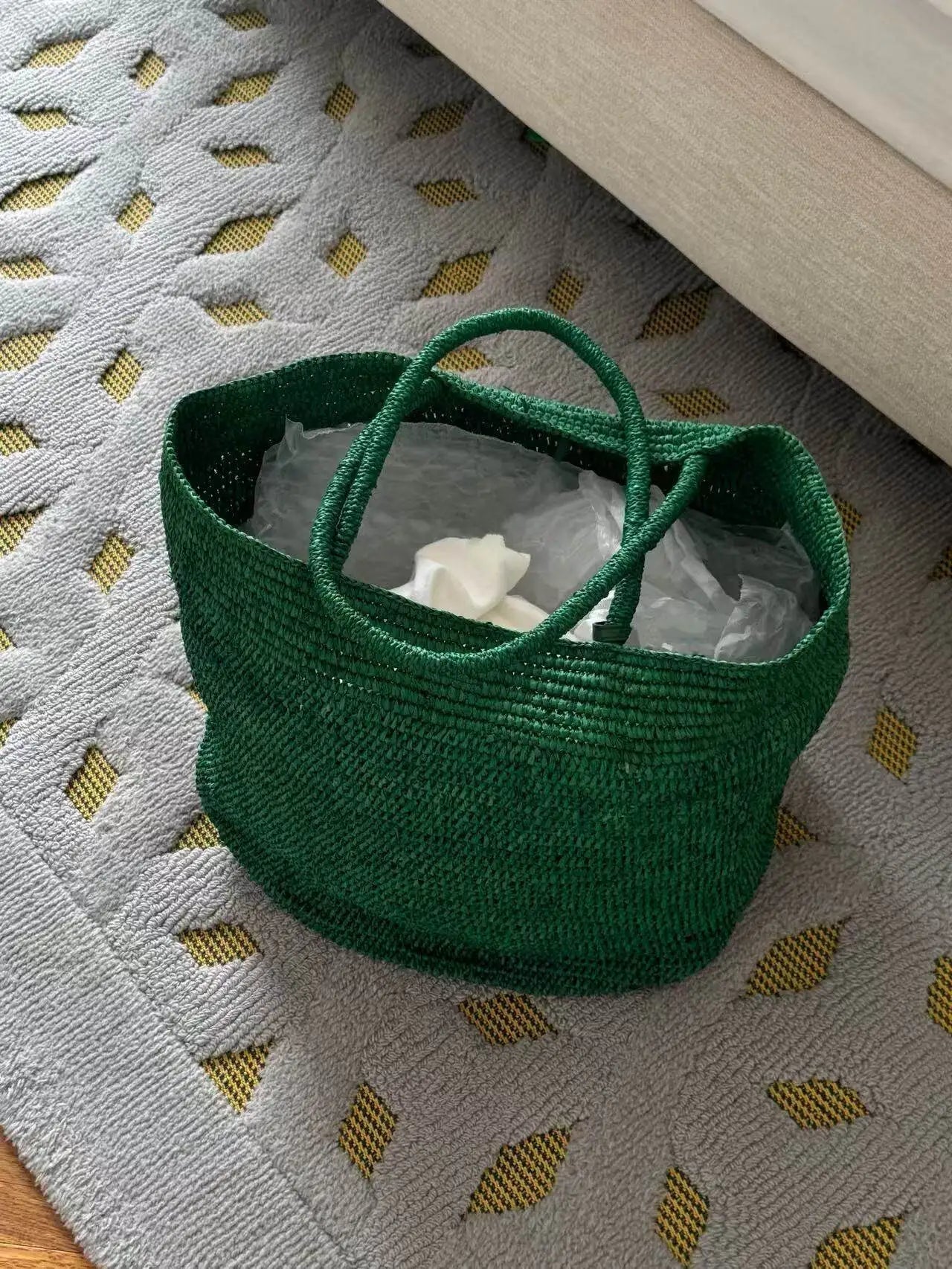 ZEYA - Vivienne Handwoven Rattan Tote