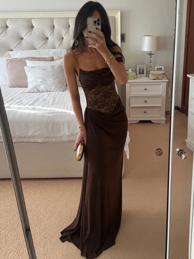 ZEYA - Willow One Shoulder Lace Maxi Dress