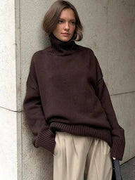 Zadie oversized rullekrave sweater
